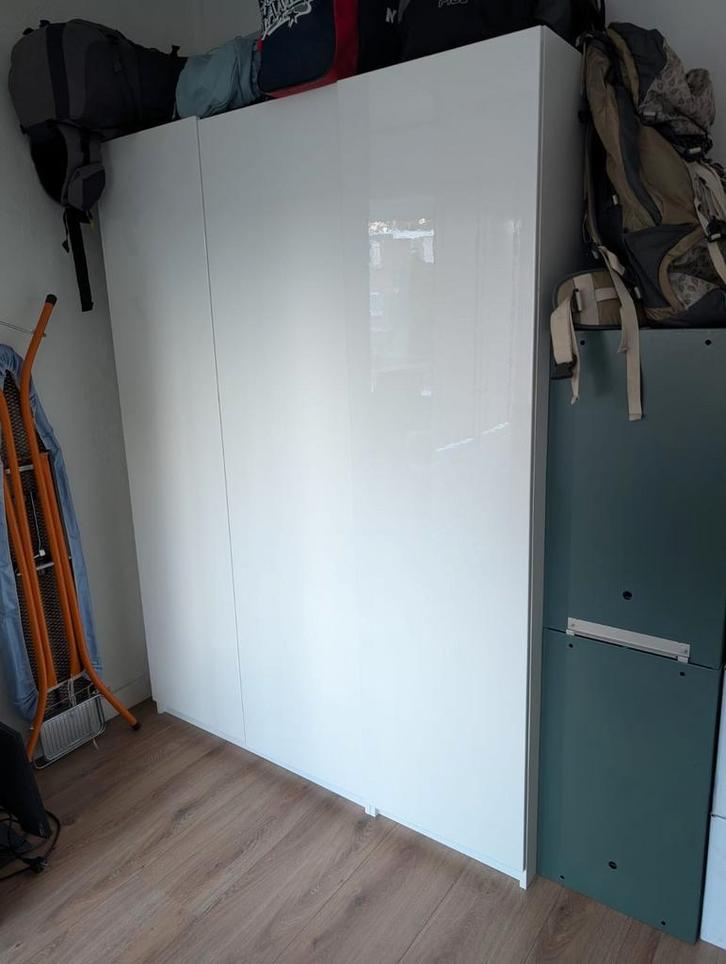 Witte Pax Kledingkast 150x60x201 cm, Huis en Inrichting, Kasten | Kledingkasten, Gebruikt, 200 cm of meer, 100 tot 150 cm, 50 tot 75 cm