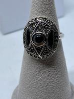 Zilveren ring met onyx maat 14, Ophalen, Zwart, Nieuw, Kleiner dan 17
