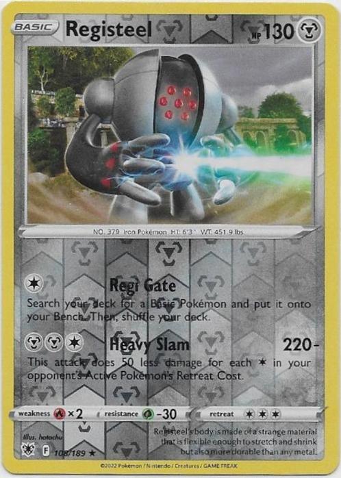 Astral Radiance,  Registeel [reverse] 108/196, Hobby en Vrije tijd, Verzamelkaartspellen | Pokémon, Nieuw, Losse kaart, Verzenden