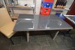 Tuintafel riet met glasplaat, Ophalen, Gebruikt, Rechthoekig, Hout