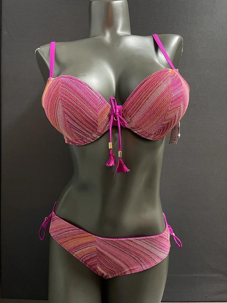 Marie jo push up bh 75a slip 40 model esmee, Kleding | Dames, Badmode en Zwemkleding, Nieuw, Bikini, Roze, Verzenden