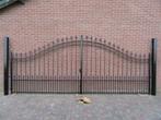 Openslaande Sierpoort Tuinpoort 4 meter gepoedercoat zwart, Ophalen, Met poort, Nieuw, Sierhekwerk
