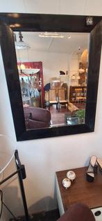 Zware spiegel met zwarte houten rand, Ophalen, Gebruikt, -, -