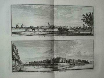 261-264 / Bodegraven en Wierikker schans Kopergravure Groot beschikbaar voor biedingen