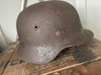WW2 Duitse M40 helmschaal met linerband en splitpennen, Ophalen of Verzenden, Landmacht, Duitsland, Helm of Baret