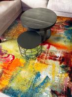 2 Salontafels, Huis en Inrichting, Tafels | Salontafels, Ophalen, 50 tot 100 cm, Rond, Zo goed als nieuw