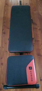 Halterstation+fitnessbank+60 kg gewichten+halters+materiaal, Ophalen, Benen, Gebruikt, Krachtstation