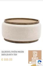 Rivièra Maison poef met tray, Overige materialen, Overige typen, Ophalen of Verzenden, Zo goed als nieuw