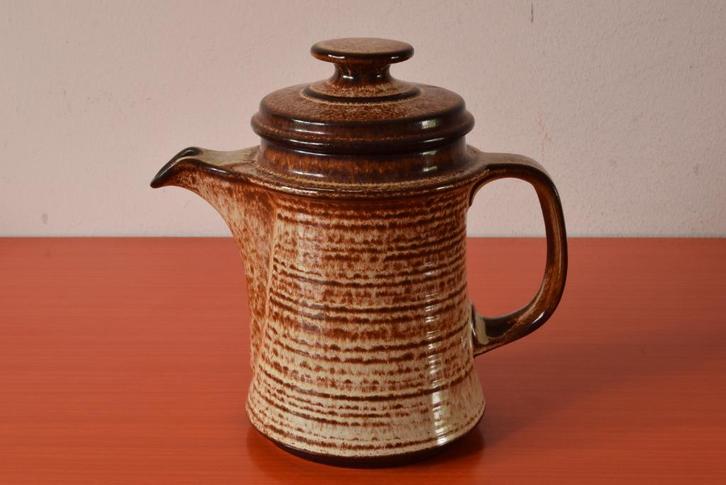 Retro vintage aardewerk fat lava jaren 70 koffiepot/theepot, Huis en Inrichting, Keuken | Servies, Zo goed als nieuw, Overige typen