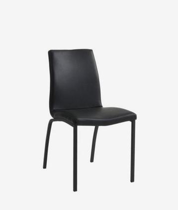 Jysk 2 stoelen zwart kunstleer z.g.a.n.  beschikbaar voor biedingen
