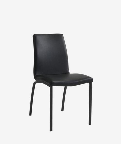 Jysk 2 stoelen zwart kunstleer z.g.a.n., Huis en Inrichting, Stoelen, Zo goed als nieuw, Twee, Overige materialen, Zwart, Ophalen