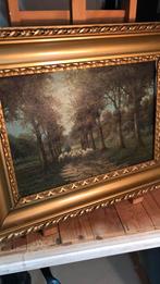Prachtig olieverfschilderij van een kudde schapen, Antiek en Kunst, Ophalen of Verzenden