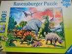 Dinosaurus puzzel 100 stukjes, Meer dan 50 stukjes, Ophalen of Verzenden, Zo goed als nieuw