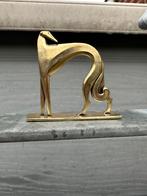 mooi messing beeldje hond windhond hazewindhond, Ophalen of Verzenden