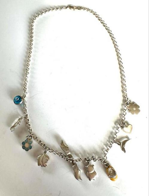 Zilveren jasseron Italiaanse kinder bedelketting, Sieraden, Tassen en Uiterlijk, Kettingen, Zo goed als nieuw, Zilver, Zilver