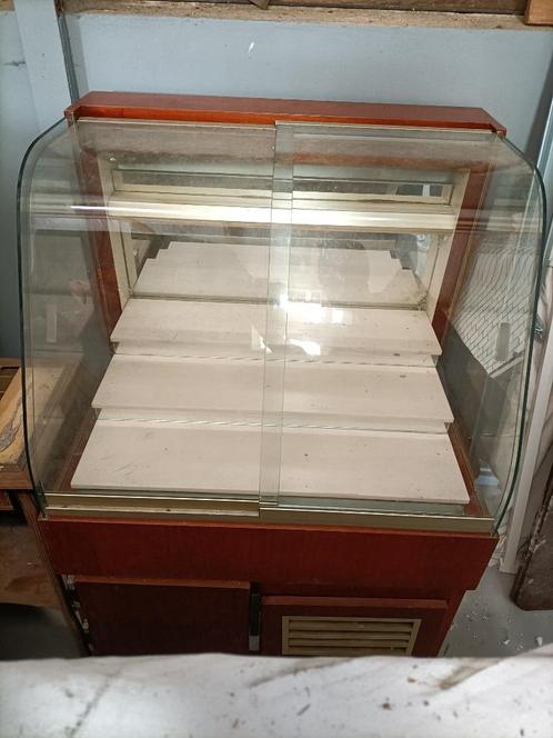 Vintage vitrinekast Frankrijk Jaren 70, Huis en Inrichting, Kasten | Vitrinekasten, Gebruikt, Minder dan 100 cm, 50 tot 100 cm