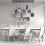 Moderne 8 lichts hanglamp, Ophalen, Nieuw, Glas
