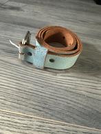 Leren lichtblauwe riem, 3 tot 5 cm, Echt leder, Nieuw, Tailleriem
