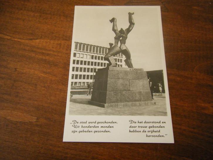 R28 - Rotterdam - Zadkine - Gedicht - Mooi / Oud, Verzamelen, Ansichtkaarten | Nederland, Zuid-Holland, Ophalen of Verzenden