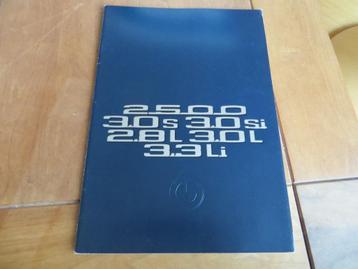Prestige folder BMW 2500, 3.0s, 3.0si, 2.8L, 3.0L, 3.3Li '75 beschikbaar voor biedingen