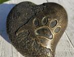 bronzen urn / URN MET AFDRUK VAN EEN KATTENPOOT / ASURN, Huis en tuin decoratie Marie, Nieuw, Info@huisentuindecoratiemarie.nl
