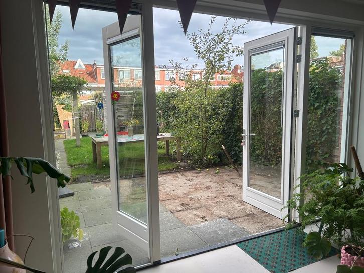 Kozijn, openslaande tuindeuren, Doe-het-zelf en Verbouw, Kozijnen en Schuifpuien, Zo goed als nieuw, Deurkozijn, Hout, 225 cm of meer