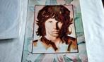 Poster Portret Jim Morrison Foto van Schilderij gesigneerd, Verzamelen, Gebruikt, Ophalen of Verzenden, A1 t/m A3, Rechthoekig Staand