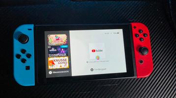 Nintendo Switch (V1) + Joycon Grip + Mario Party Jamboree beschikbaar voor biedingen