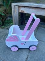Houten poppenwagen met dekentje, Kinderen en Baby's, Speelgoed | Houten speelgoed, Ophalen, Gebruikt