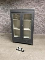 Retro vintage vitrinekast/keukenkast nr218, Huis en Inrichting, Kasten | Vitrinekasten, Gebruikt, 100 tot 150 cm, Ophalen of Verzenden