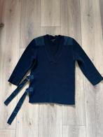 Tara Jarmon v-hals trui 3/4 mouw stoer! Mt. L 42 Wow!, Blauw, Tara Jarmon, Maat 42/44 (L), Ophalen of Verzenden