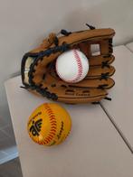 BIG honkbal handschoen + ballen. 9-1/2 Inch Links, Sport en Fitness, Honkbal en Softbal, Ophalen of Verzenden, Zo goed als nieuw