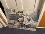 Vintage Kinderen Schilderij, Overige materialen, Gebruikt, Overige kleuren, Ophalen