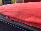 Katoenen 1-persoons dekbedovertrek terracotta/oranje, Eenpersoons, Dekbedovertrek, Oranje, Ophalen of Verzenden