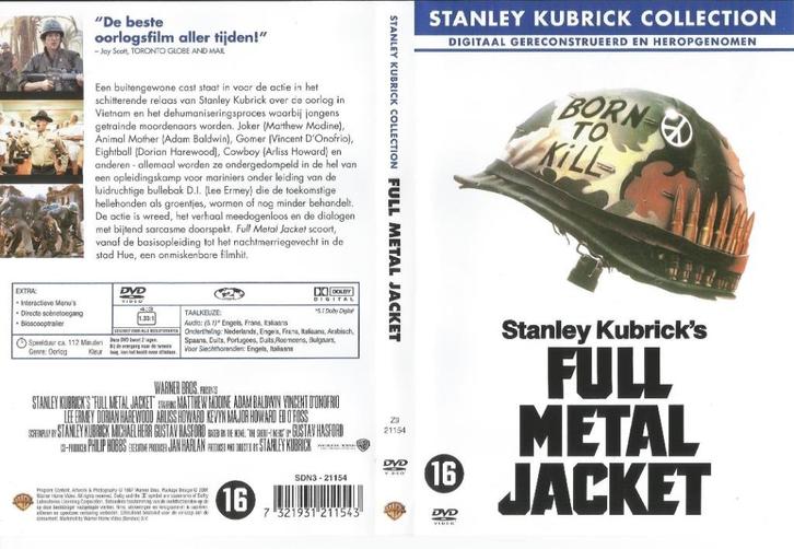 DVD Stanley Kubrick's Full Metal Jacket, Cd's en Dvd's, Dvd's | Actie, Zo goed als nieuw, Oorlog, Vanaf 16 jaar, Ophalen of Verzenden
