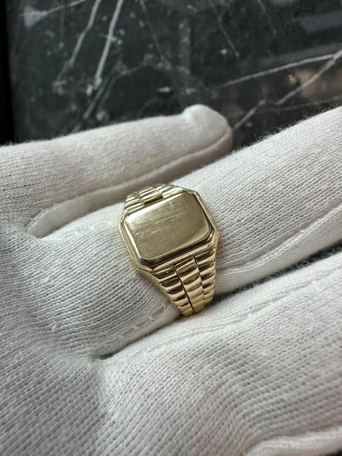 Prachtige 14k gouden Rolex zegelring, Sieraden, Tassen en Uiterlijk, Ringen, Zo goed als nieuw, Heer, 20 of groter, Goud, Ophalen of Verzenden