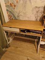 Bureau wit/eikenkleur met lade, moet weg!, Ophalen, Gebruikt, Bureau