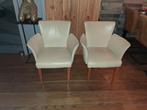 2 mooie stevige leren stoelen, Huis en Inrichting, Stoelen, Ophalen, Zo goed als nieuw, Leer, Twee