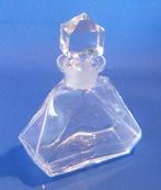 Parfumfles - Art Deco stijl clear glass, Verzamelen, Ophalen of Verzenden, Parfumfles