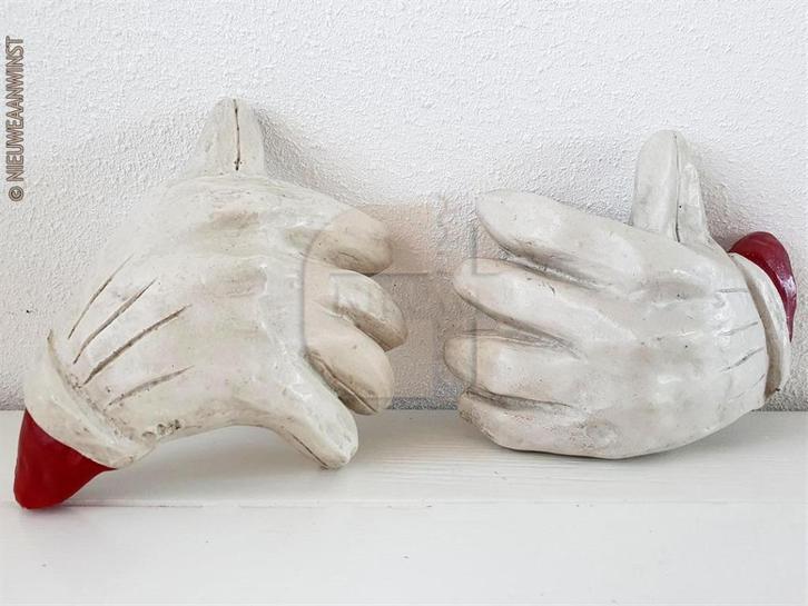 Authentieke V&D etalage Sinterklaas handen - wit, 30cm, Diversen, Sinterklaas, Zo goed als nieuw, Verzenden