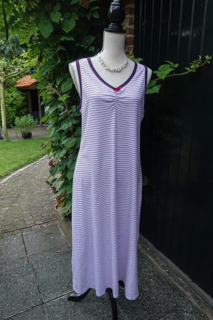 lange rood wit blauwe nacht jurk Marks & Spencer L-XL, Marks & Spencer, Ophalen of Verzenden, Zo goed als nieuw, Maat 42/44 (L)