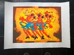 Ad Verstijnen gesigneerde zeefdruk Hoela-Hoep, Ophalen of Verzenden, Zo goed als nieuw