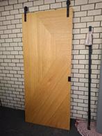 Eiken schuifdeur 100x231, Ophalen, 80 tot 100 cm, 215 cm of meer, Binnendeur
