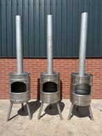 Rvs bierfust kachel, Tuin en Terras, Ophalen of Verzenden, Zo goed als nieuw
