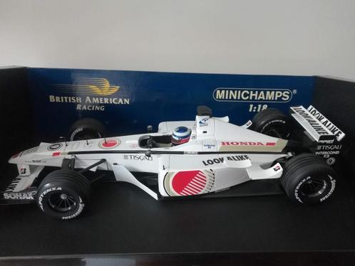 F1 - BAR Honda 03 uit 2001 - 1:18 - Minichamps, Hobby en Vrije tijd, Modelauto's | 1:18, Zo goed als nieuw, Auto, MiniChamps, Ophalen of Verzenden