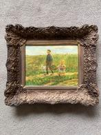 Klassiek Schilderij: Kinderen met Geitje, Antiek en Kunst, Ophalen of Verzenden