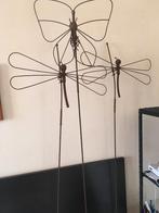 3 gesmeedijzerde vlinders, Ophalen, Zo goed als nieuw