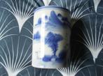 ANTIEKE CHINESE PENSEELPOT, KOBALTBLAUW/WIT, HANDGSCH., Antiek en Kunst, Ophalen of Verzenden