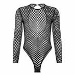 Zwarte fishnet bodysuit / dames catsuit pakje lingerie, Verzenden, Zwart, Body of Korset