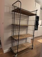 Stoere industriële bakkerskast / stellingkast op wielen, Ophalen, Gebruikt